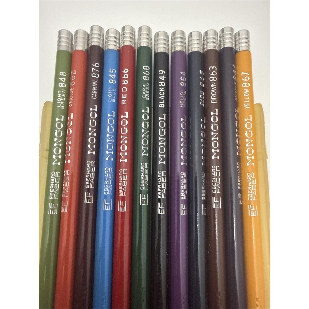 Vintage Eberhard Faber Mongol 741 Paint With Pencils 12 Colors Only One Used - Picture 6 of 9